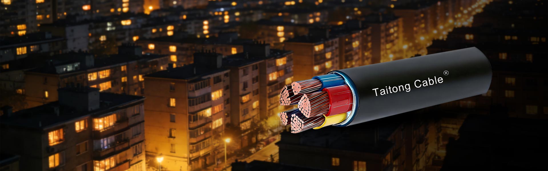 Yläpuolella eristetyt kaapelit